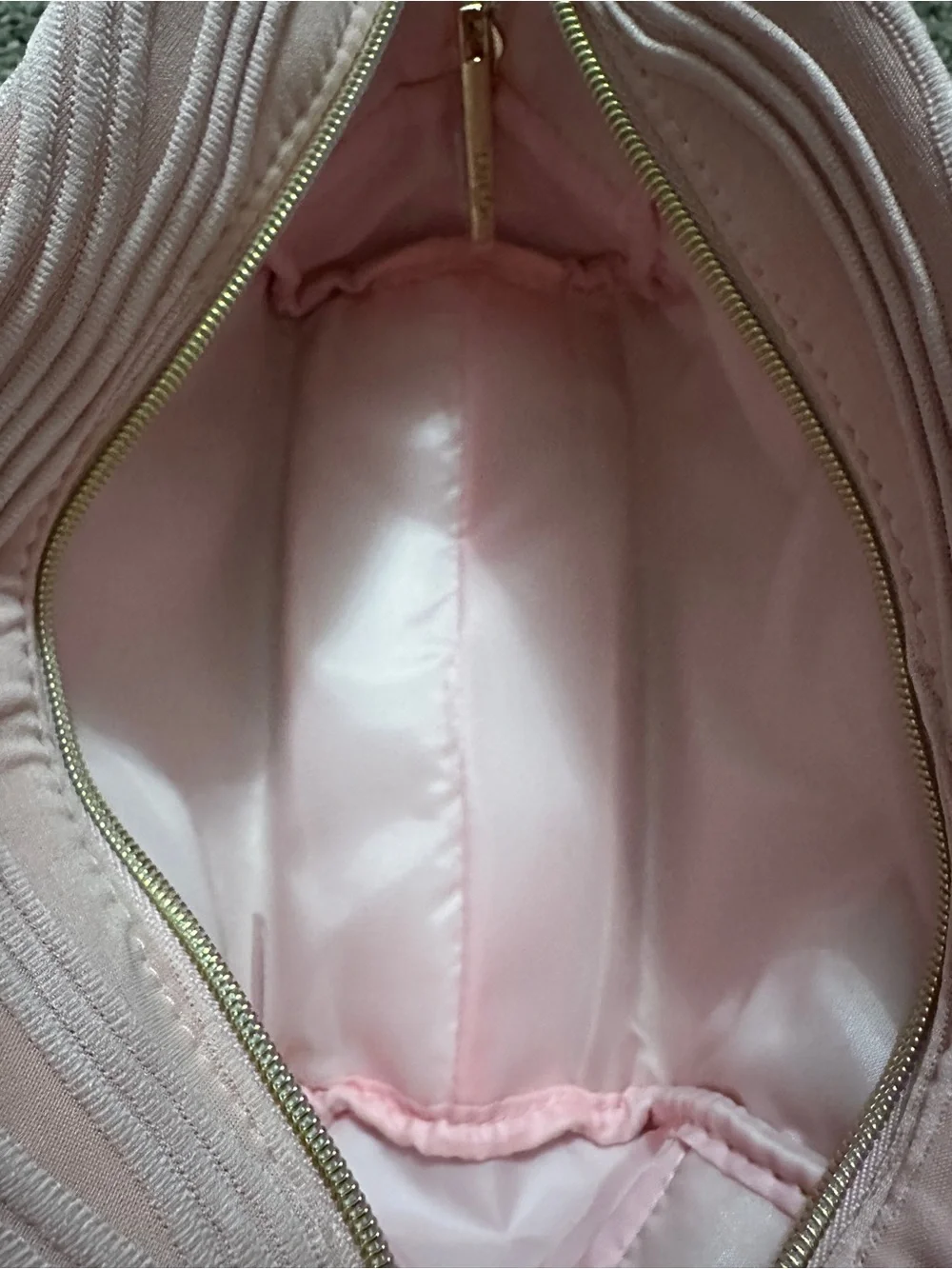 Lancome Pink Wave-Textured Cosmetic Pouch